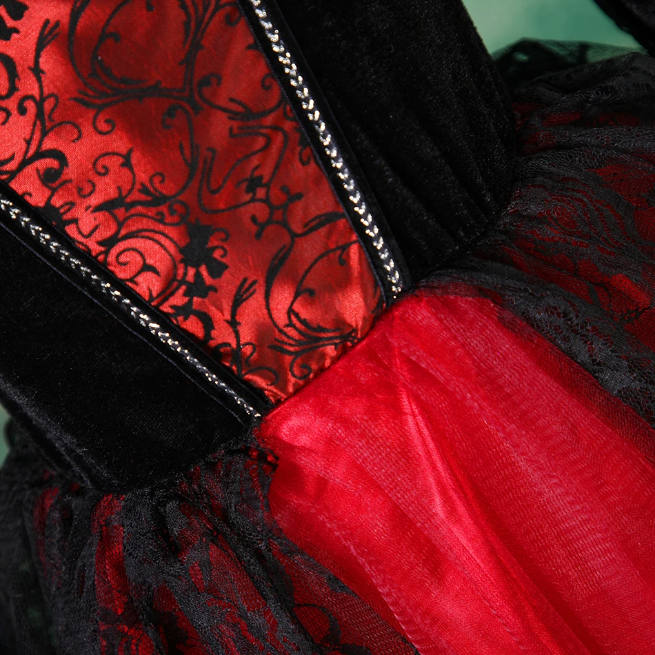 Детский костюм Диснея для девочек: платье принцессы вампиров косплея длиной до