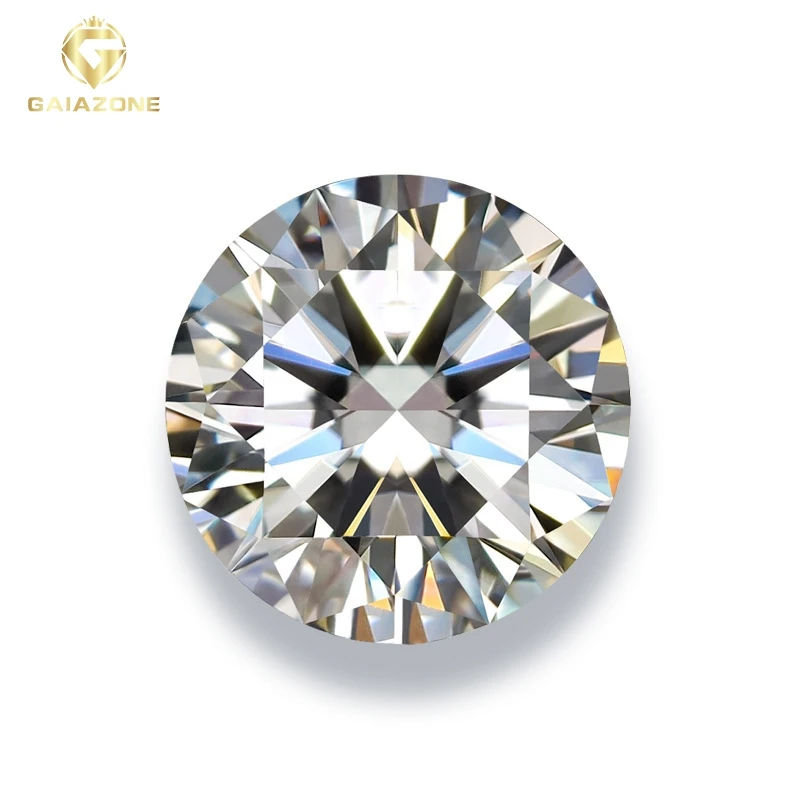 

GAIAZONE Top Quality 1CT 6.5MM D Color VVS1 Round Excellent Cut Real Moissanite Loose Gemstones with GRA Pass Test Wholesale