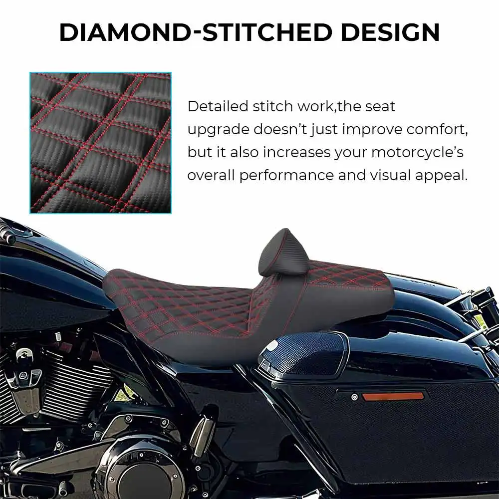 Фото Сиденье для пассажира мотоцикла с подушкой-спинкой, черное, 1 шт., для Harley Touring Road Glide CVO ST FLTRXSTSE 2024 2025 2026 №3
