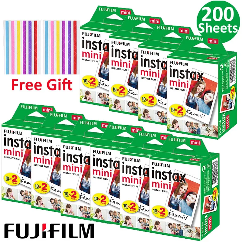 20-200 Sheets Fuji Fujifilm Instax Mini 11 Film White Edge Photo Paper Fcamera With Print For Instant Mini 9 8 7s 25 50s Camera
