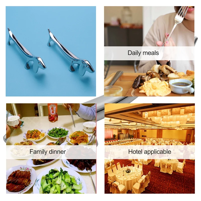 6 шт. подставка для палочек еды маленькая собака держатель такса цинковый сплав