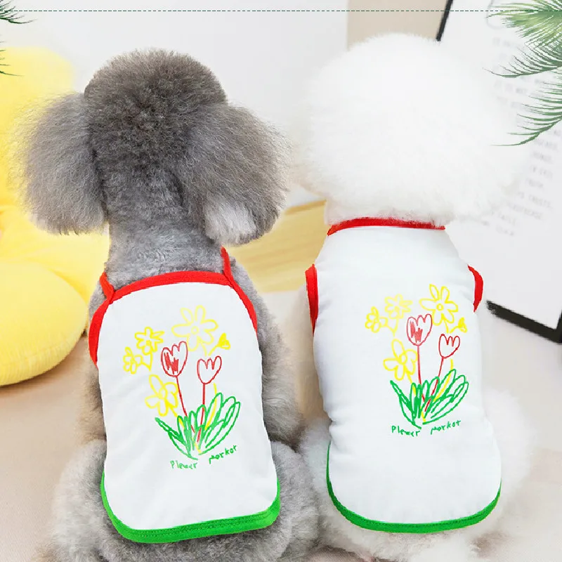 Дешевая Одежда для собак летняя юбка-жилет Женская юбка йоркширского