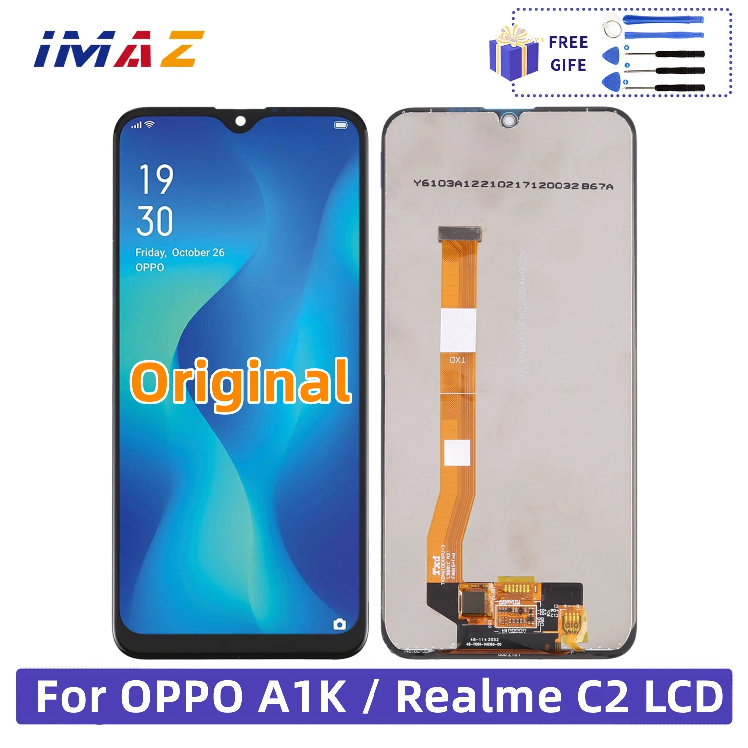ЖК-дисплей 6,1 дюйма для OPPO Realme C2, rmxрабочей поверхности, детали для замены ЖК-дисплея для OPPO A1K, CPH1923