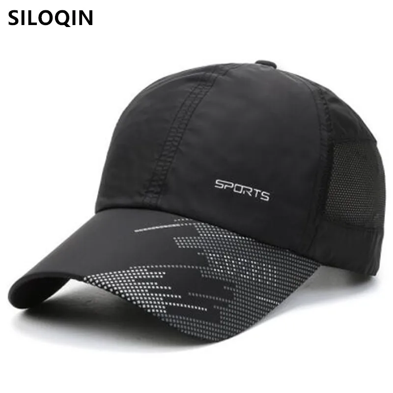 

SILOQIN Summer Men Women Breathable Mesh Hat Sun Protection Anti-UV Baseball Caps Snapback Cap Couples Sports Cap Fishing Hats