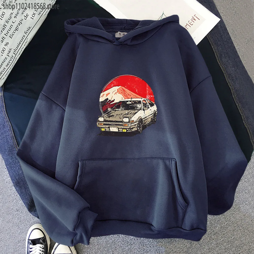 

Drift Japanese Anime AE86 Initial D Hoodies Men O-Neck Long Sleeve Sweatshirts JDM Car Clothes Women Moletom Tops Graphic Hoody