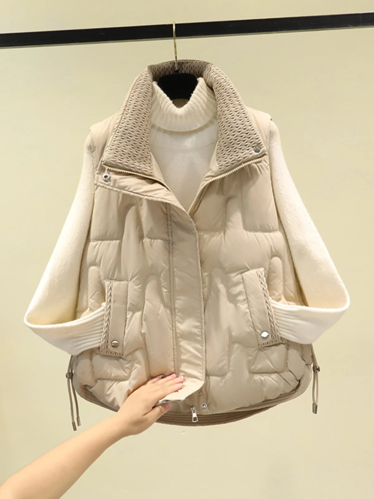 Женская одежда больших размеров корейский свободный жилет для похудения полных