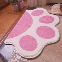 cartoon carpet girls rug bedroom bedside blanket pink rug cat claw water absorbent foot mat non slip doormat cute anime mats