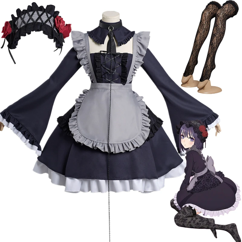 

Anime My Dress Up Darling Cosplay Costume Marin Kitagawa Kuroe Shizuku Lolita Maid Dress Outfits Halloween Carnival Uniform Suit