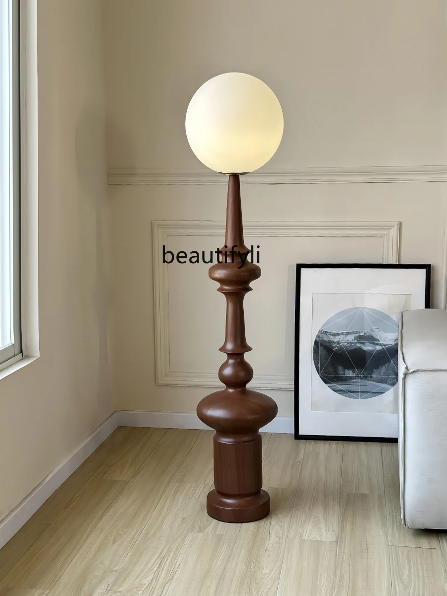 

Living Room Floor Lamp Bedroom Designer High-Grade Sofa Decoration Mid-Ancient Vertical Table Lamp