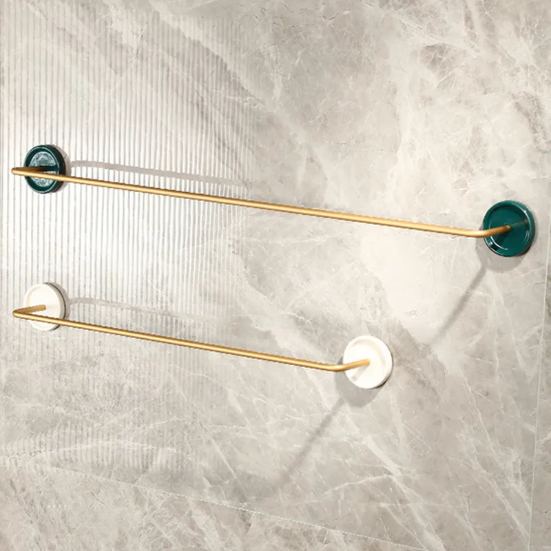 

Light Luxury Aluminum Alloy Towel Bar Punch-free Towel Rail Rack Bathroom Accessories Kitchen Restroom Hanging Storage Shelf