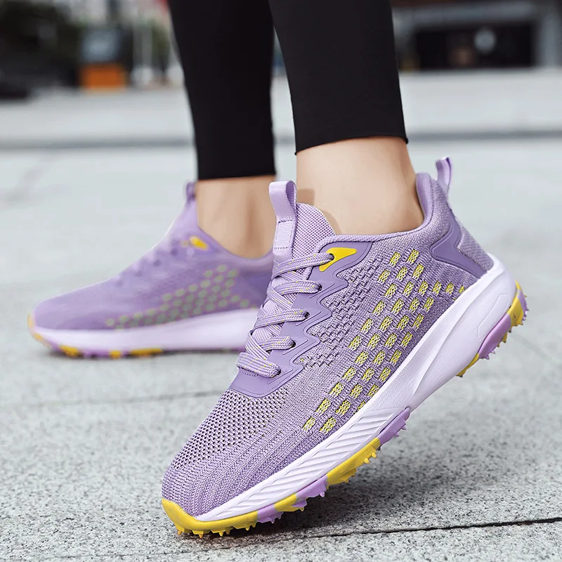 New Men's Golf Shoes Ladies Couple Outdoor Sneakers Men's Mesh Jogging Walking Sneakers Non-Slip Gym Golf Shoes Size 36-46