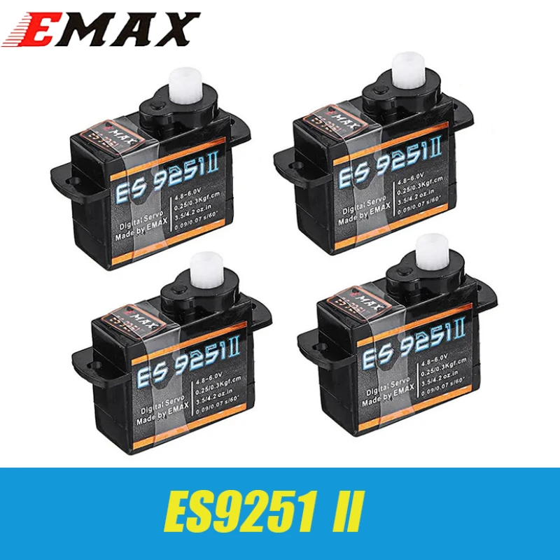 4 шт. Emax ES9251 II 4g пластиковый микро цифровой сервопривод обновленная версия для