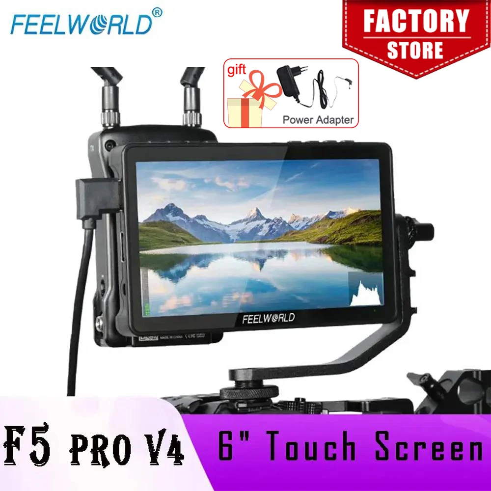 FEELWORLD F5 Pro V4 6-дюймовый сенсорный экран DSLR-камеры Полевой монитор с IPS 1920x1080 3D LUT 4K HDMI