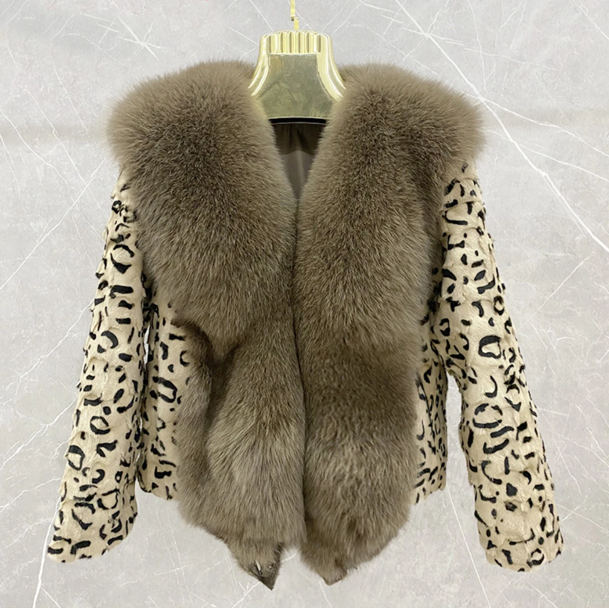 2022 New Real Mink Fur Coat Women Winter Thick Natural Mink Fur Jacket With Large Fox Fur Collar Female Fashion Warm Overcoat