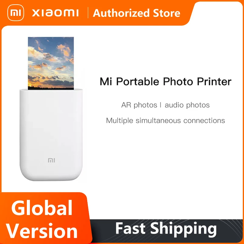 

Global Version Xiaomi mijia AR Printer 300dpi Portable Photo Mini Pocket With DIY Share 500mAh picture pocket printer