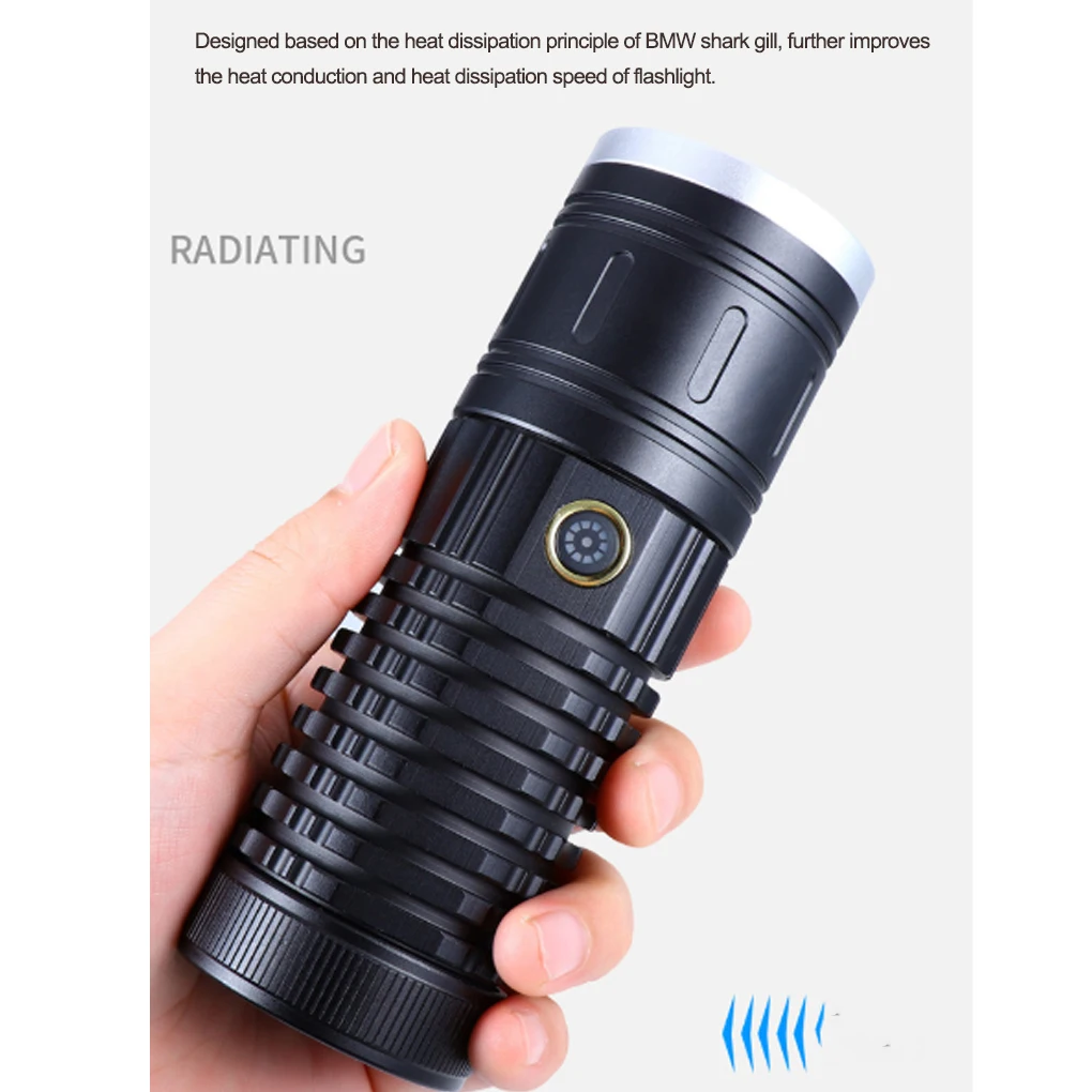 

Charging Flashlight 5 Modes Camping Hiking Climbing Emergency Torch