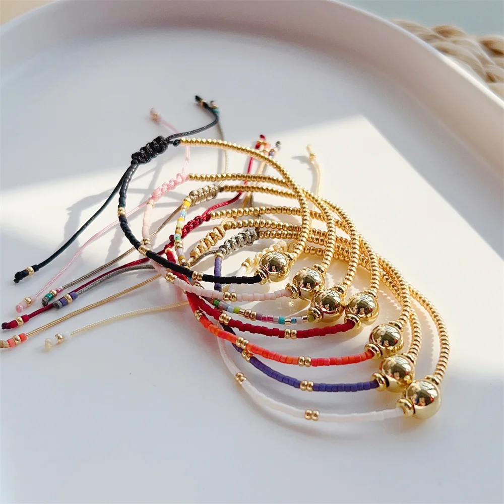 

KKBEAD Miyuki Seed Beads Bracelet for Women Fashion Simple Thin Bead Bracelets Jewelry Pulseras Femme