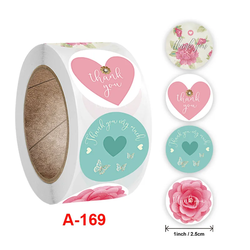 

500 шт., многофункциональные наклейки «Thank You»