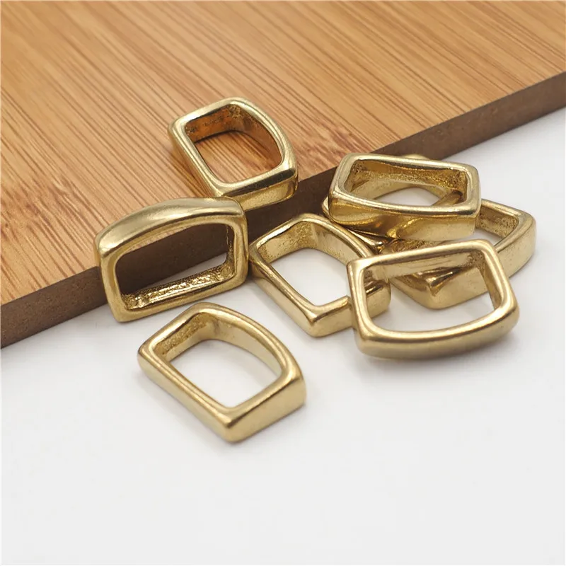 

Brass Belt Loop Keeper Square Loop Buckles Belt Harness Fasteners for Sewing Leather Craft Bag Straps Handmade DIY Accessories