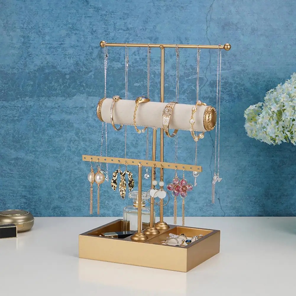 

Useful Unique Long Lasting T-Shaped Earrings Holder Rack Organizer for Bracelet Jewelry Holder Stand Earring Organizer