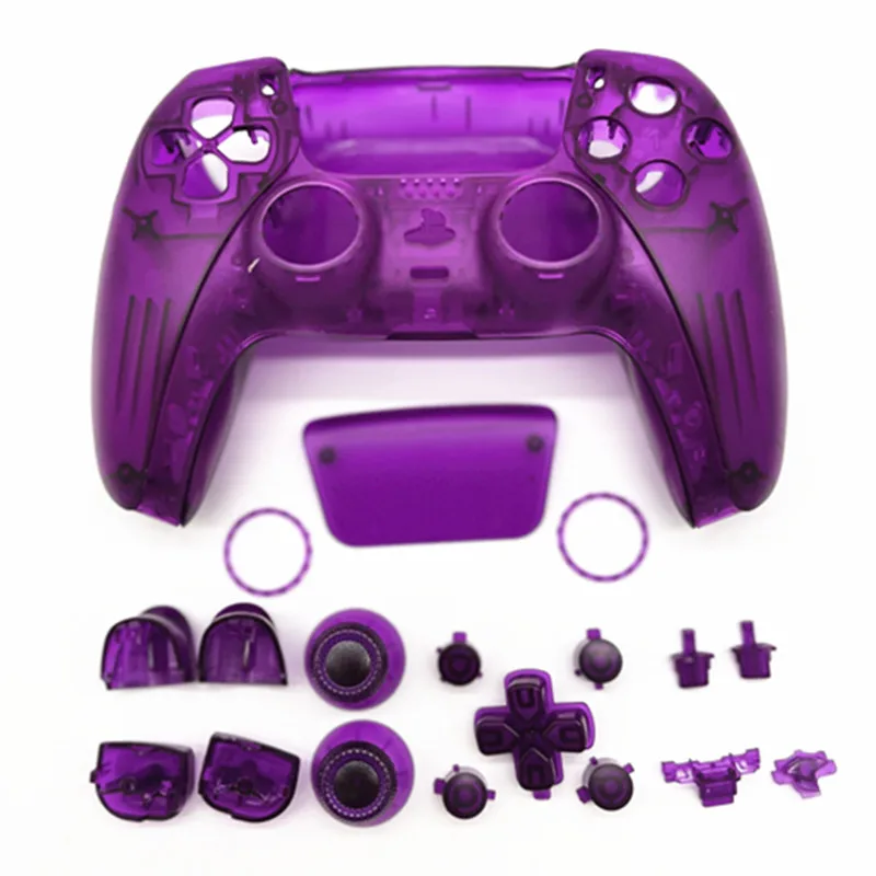 

Чехол для геймпада Playstation 5, прозрачный, фиолетовый, запасной