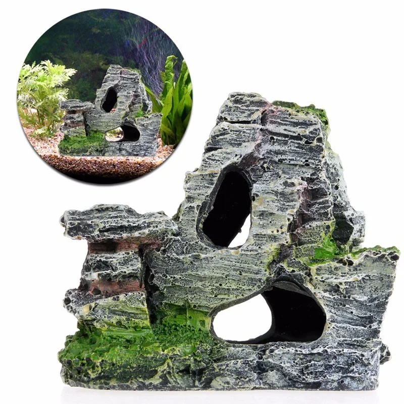 

Аквариум Rockery, горный вид, каменная пещера, дерево, аквариумное украшение, аксессуары для аквариума