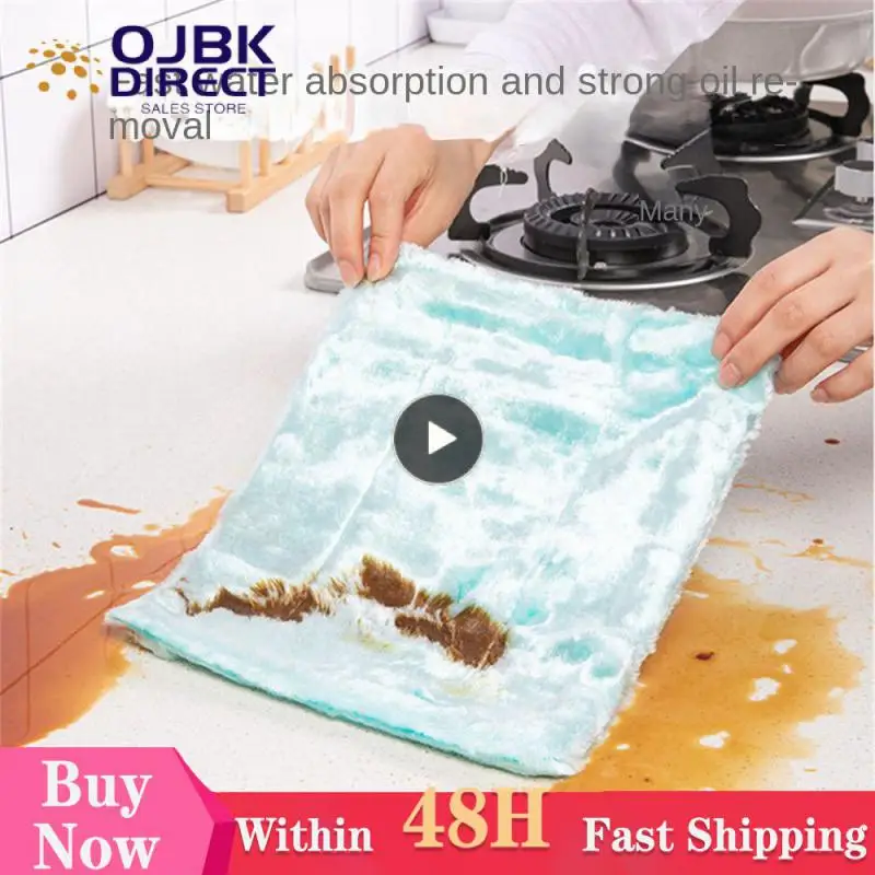 

Wear-resistant And Wear-resistant Dishwashing Towel With Good Breathability Kitchen Thickened On Both Sides Wet And Dry Dual Use