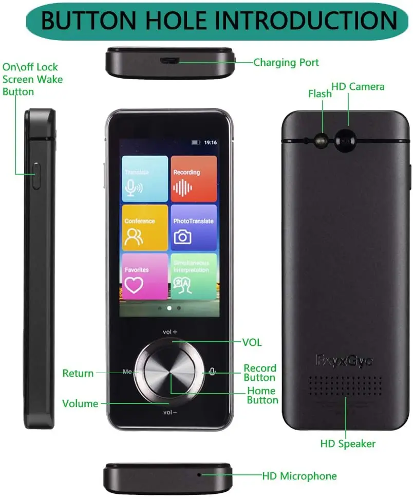 

Hot M9 Portable Language Translator 107 Languages Two-Way Real-Time WiFi/Offline Recording/Photo Translate Language Translator