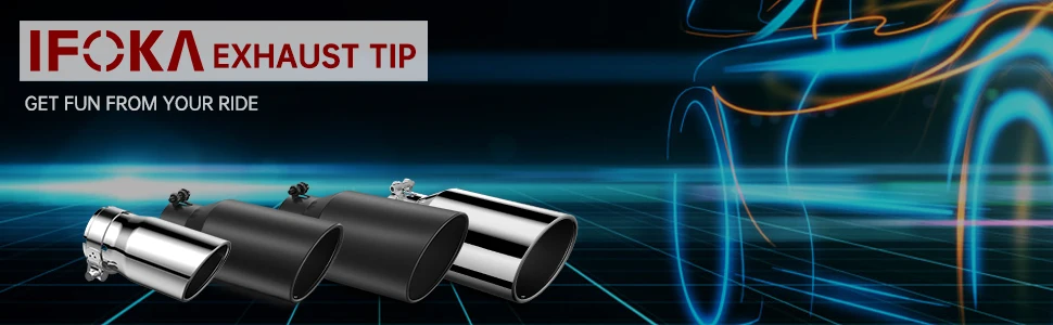 

Наконечники для выхлопных газов с хромированной отделкой, 3,5x5x12 дюймов