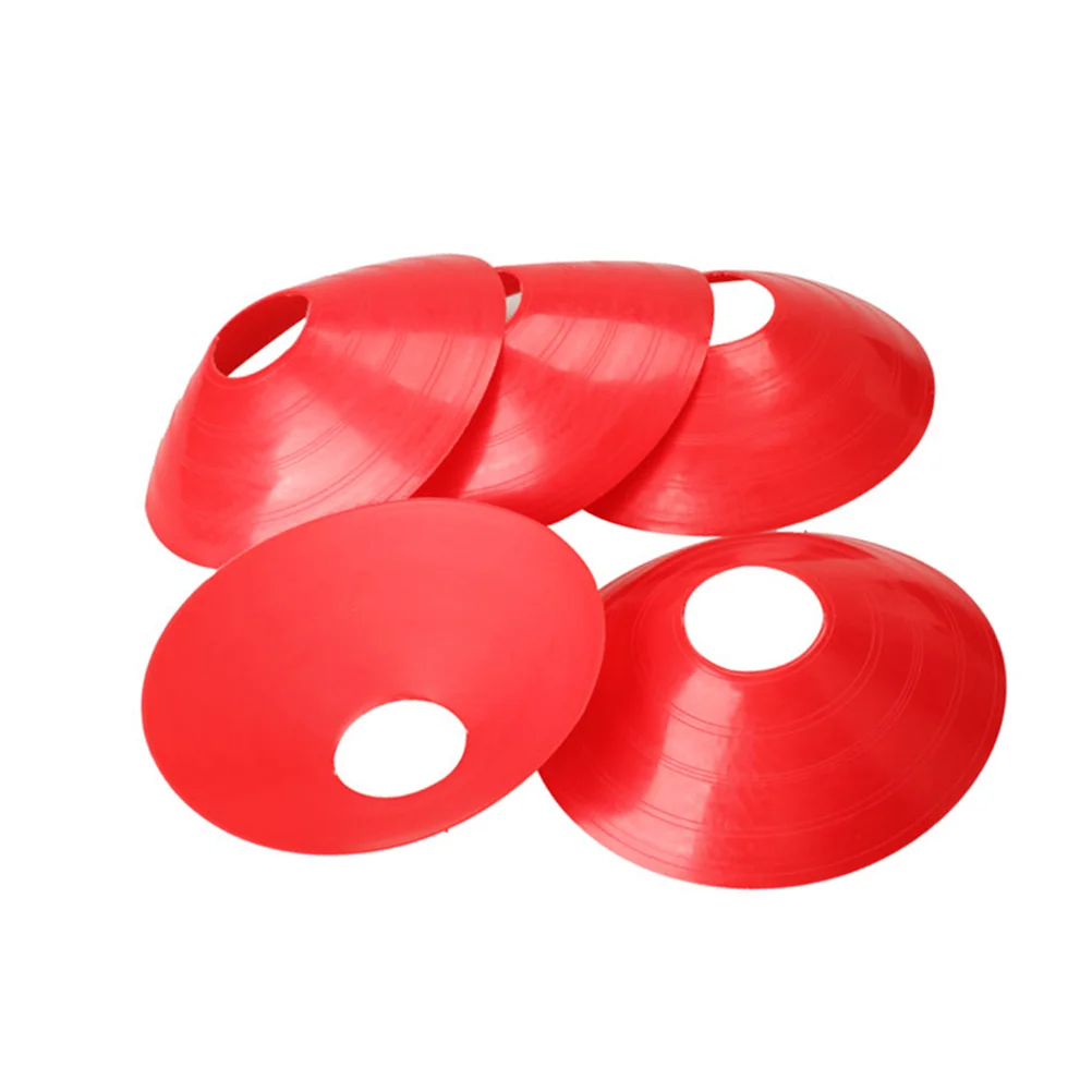 

20pcs Marker Discs Football Soccer Rugby Round Cones Sports Equipment for Fitness Training (Red) Supplies