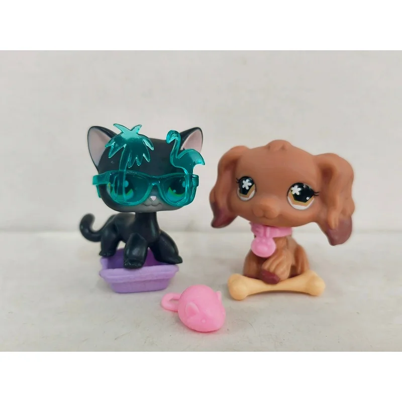2 шт./лот LPS фигурка кошки и собаки # 336 716 Вт/аксессуары Littlest Pet Shop игрушка