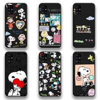 cute charlie brown dog snoopy phone case for samsung galaxy a52 a21s a02s a12 a31 a81 a10 a20e a30 a40 a50 a70 a80 a71 a51 5g