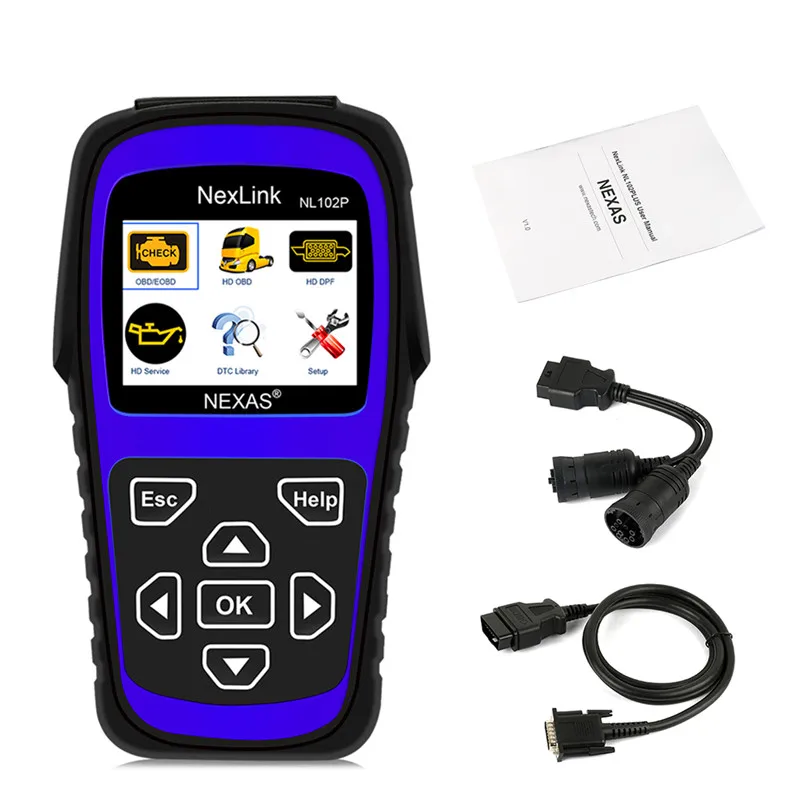 NEXAS NL102P высокопроизводительный детектор для грузовиков Диагностика OBD2 6 &amp 9 pin di