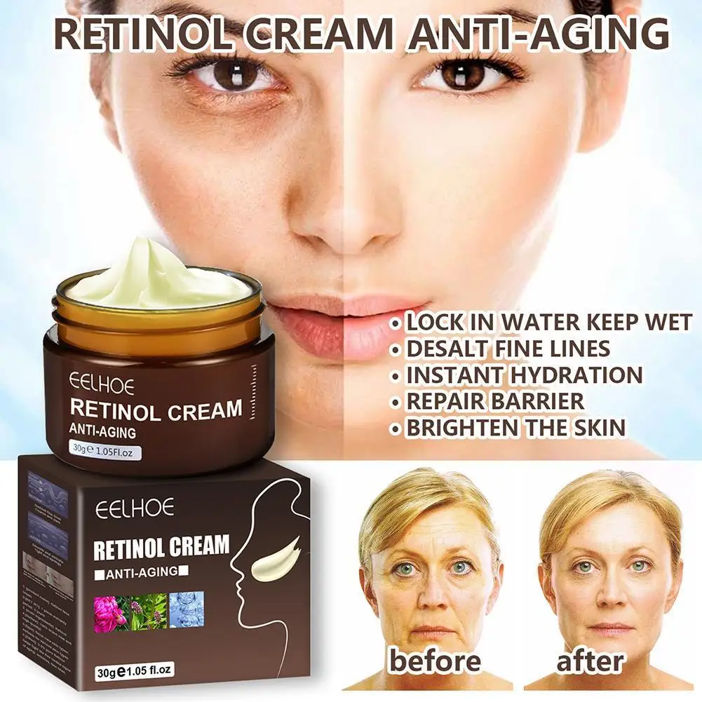 

30g Retinol Face Cream Anti-Aging Moisturizing Brightening Firming Lifting Skin Reduce Wrinkles Women Beauty Skin Care Products