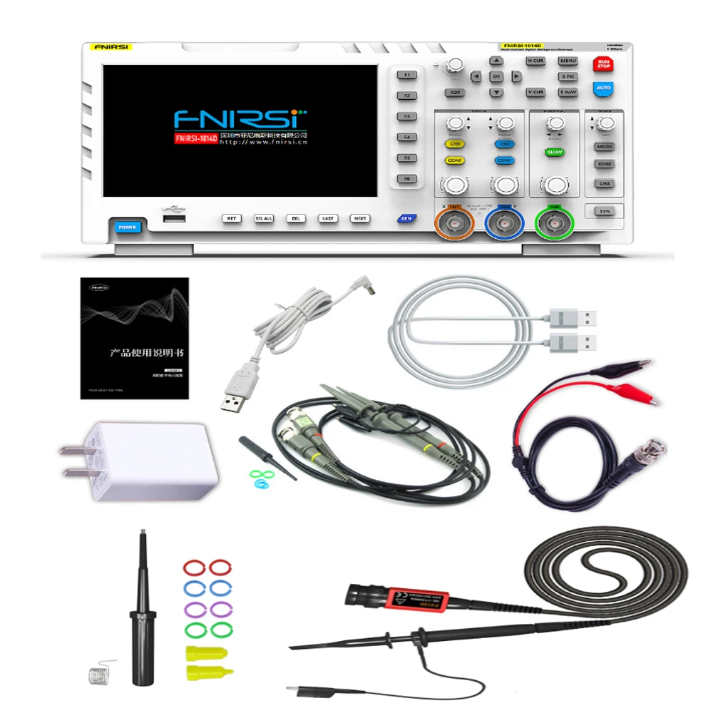 

Digital Oscilloscope FNIRSI-1014D 2 In 1 Dual Channel Input Signal Generator 100MHz* 2 Ana-log Bandwidth 1GSa/s Sampling Rate