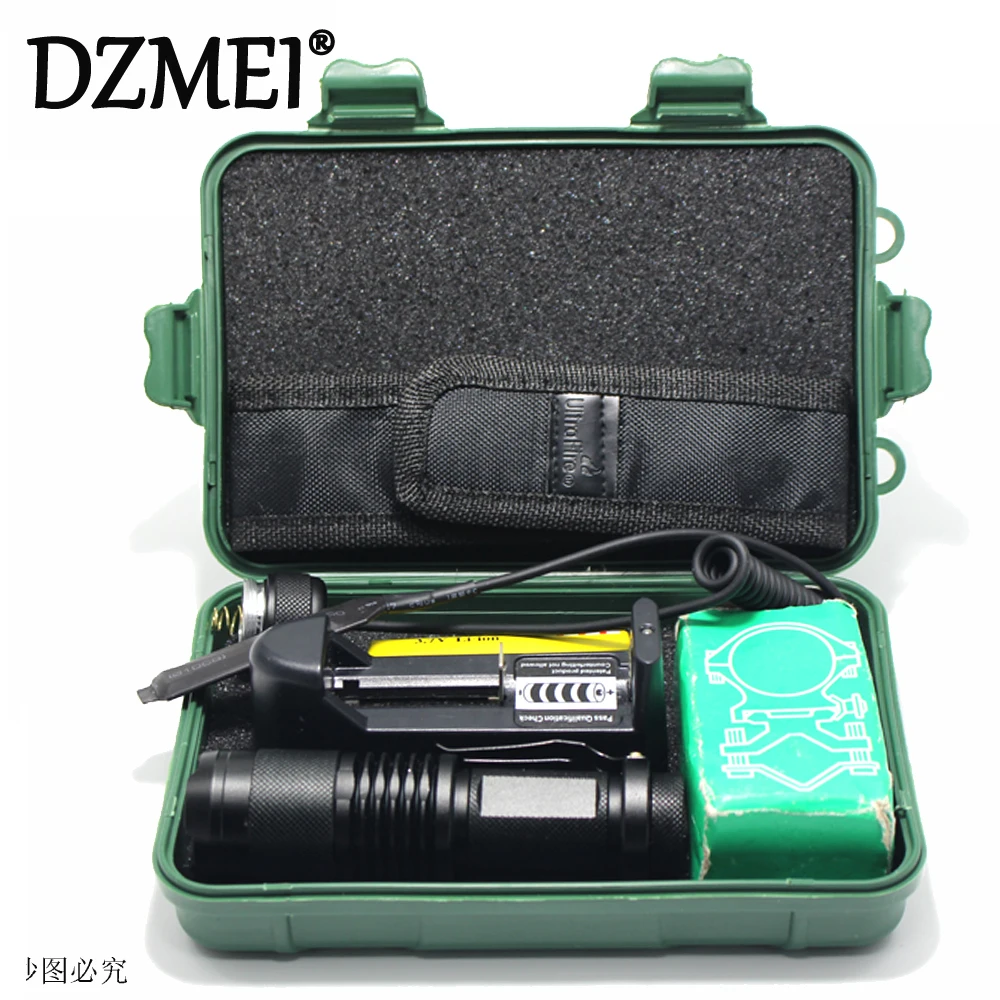 

18650 Hunting Zoom focusing CREE XML-T6 5 Modes 3800 Lumens LED Flashlight Waterproof Zoomable Torch lights Camping Flash