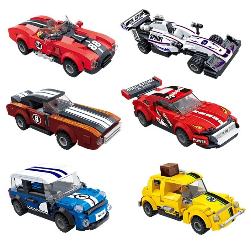 

157PCS+ Sports Car Building Blocks Series Speed Super Racing Model Toys Match Boys Puzzle Birthday Gift