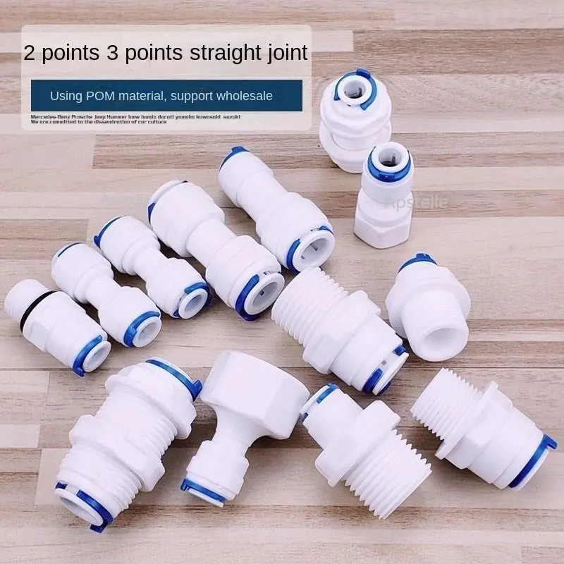 

RO фильтр для воды с системой обратного осмоса подходит для трубки 3/8 дюйма OD 1/4 дюйма BSP Женский POM быстроразъемный соединитель для аквариума