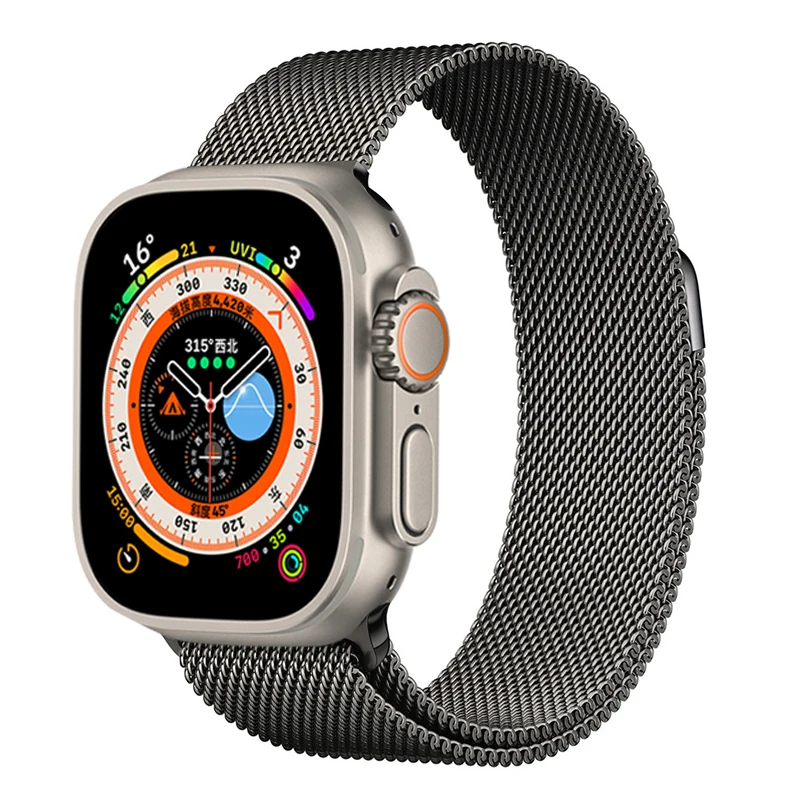 

Магнитный ремешок для Apple watch Ultra band 49 мм 44 мм 45 мм 42 мм 38 мм 40 мм 41 мм, браслет из нержавеющей стали для iwatch series 8 7 6 SE 5 4 3