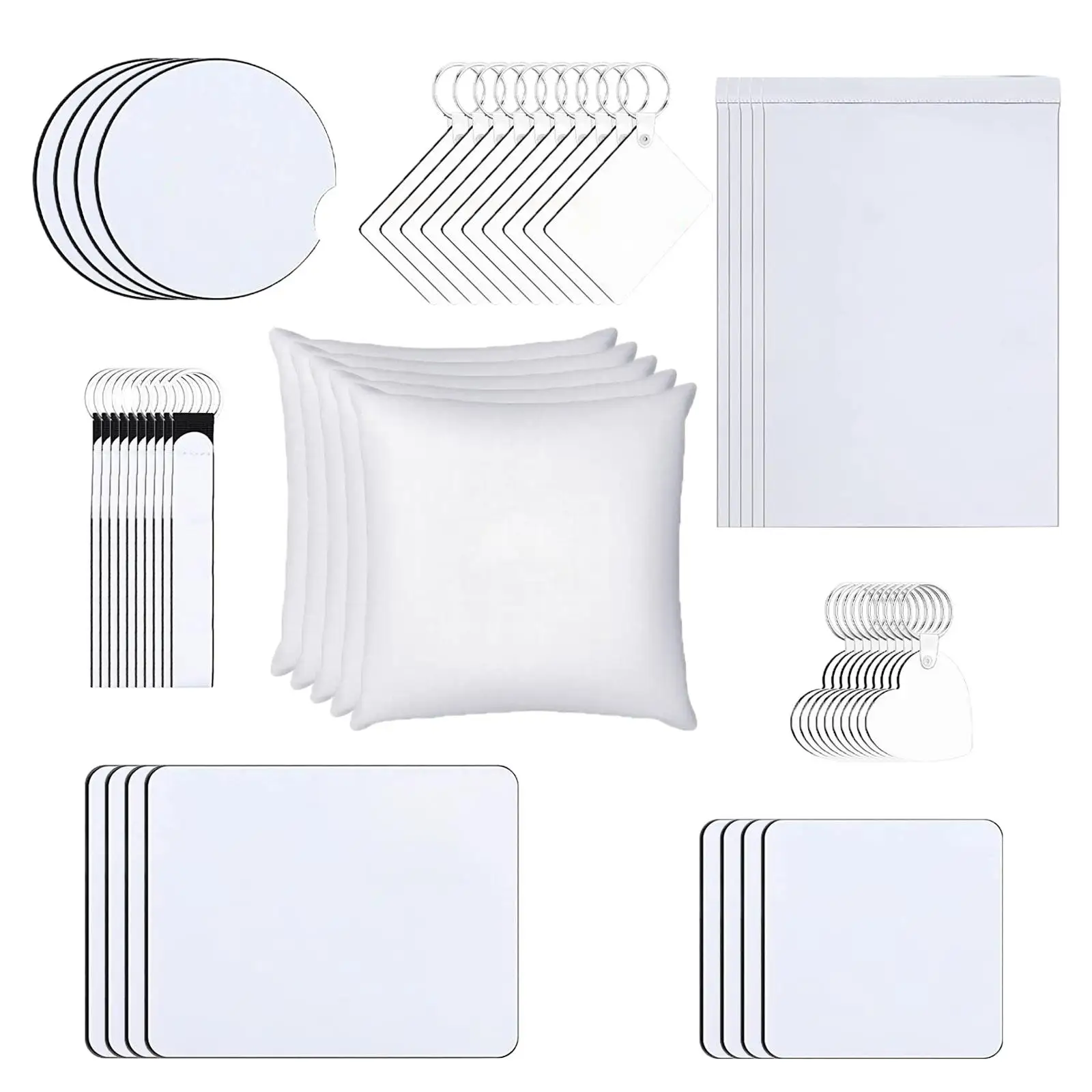 

52x Sublimation Blank Products Set Garden Flag Kit for Sublimation Transfer Project