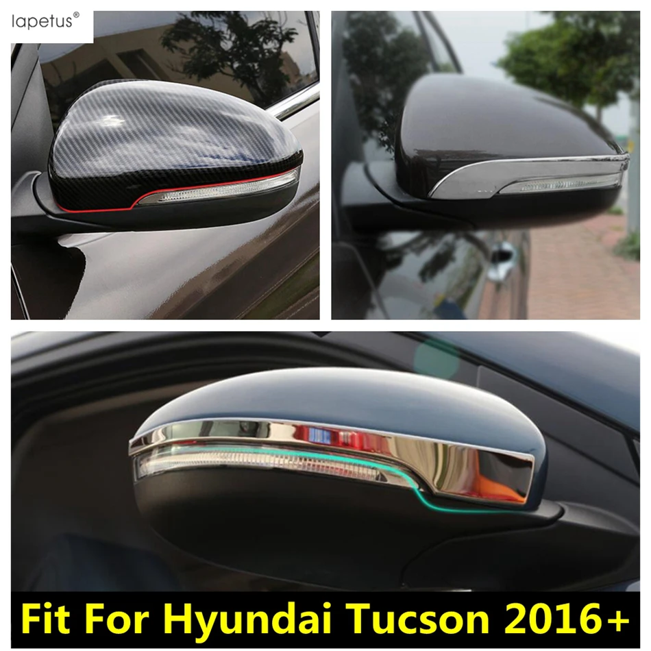 

Outside Door Rearview Mirror Strip Decoration Cap Molding Cover Kit Trim Accessories Exterior Fit For Hyundai Tucson 2016 - 2020