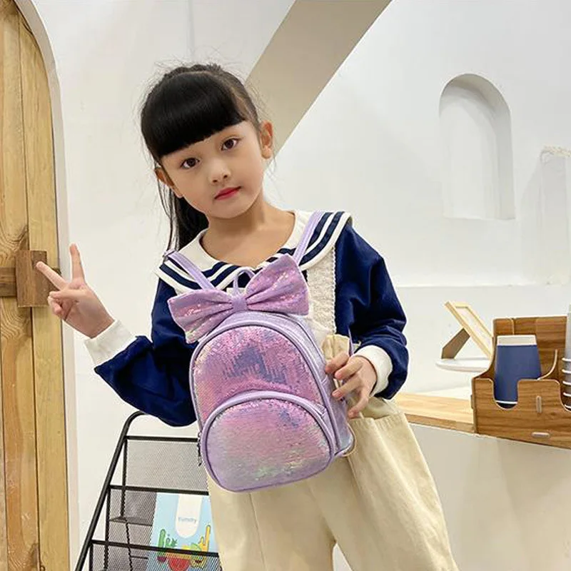 Mini Bags Kids Leather Backpacks Baby Schoolbag Student Kindergarten Backpack Cute Children School Bags for Girl Schoolbag Bow