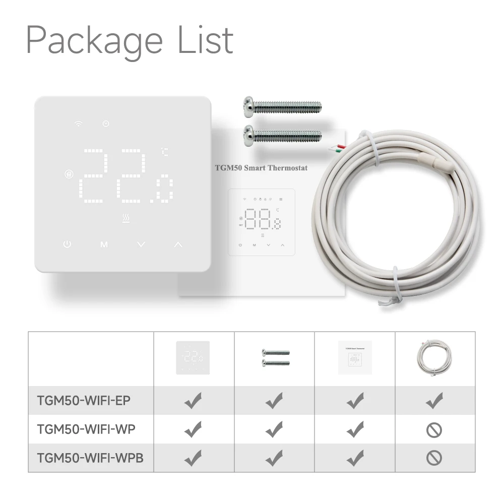 Умный термостат для теплого пола Tuya Wi-Fi с Alexa Alice