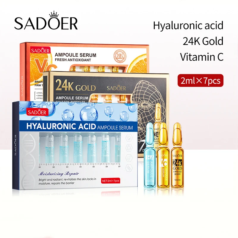 

Face Ampoule Essence Transparent Hyaluronic Acid Gold VC Moisturizing Skin Care Moisturizing Shrinking Pores Anti-aging Wrinkles