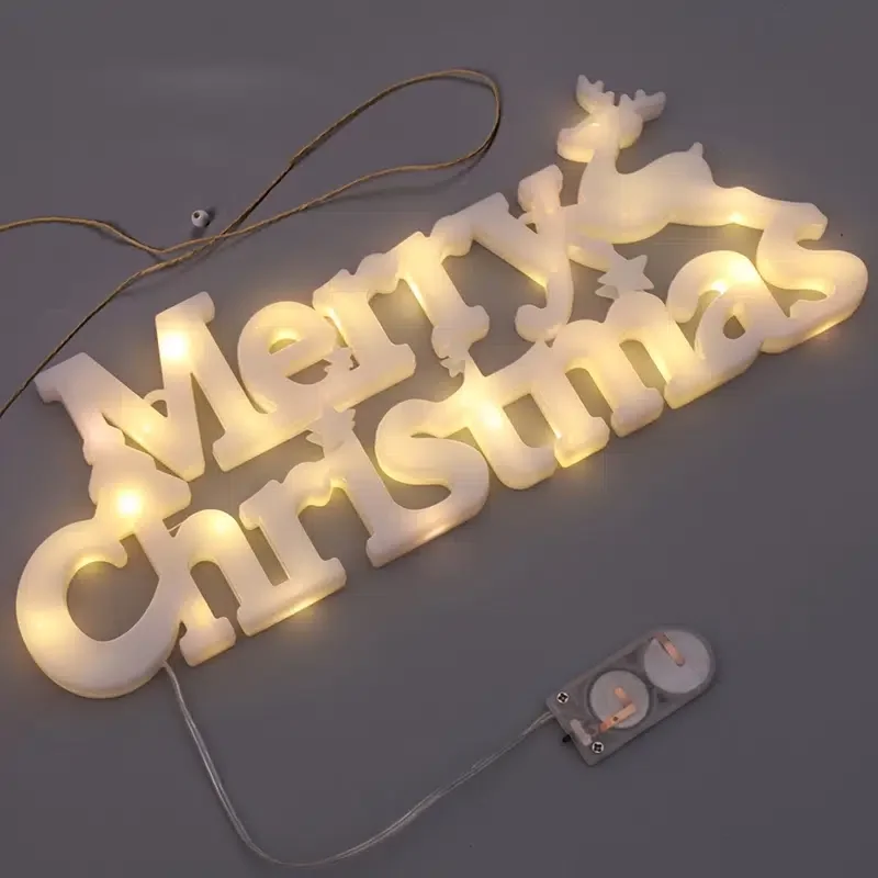 

HMTX 1pc LED Pendant, Letter Shaped Lights, 10.8"*4.1"/27.5cm*10.5cm, Christmas Decorations