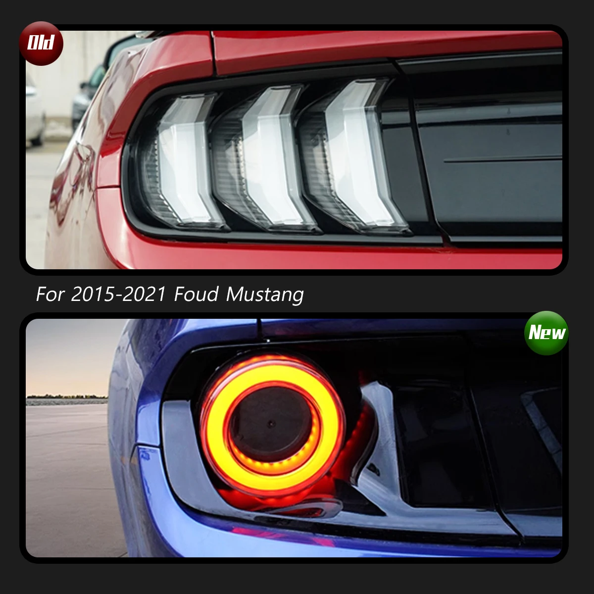 Автомобильная фонарь для задних фонарей Foud Mustang 2015-2021