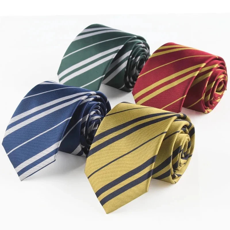 

Tie Cosplay Magic College Badge Costume Necktie Accessories Harris Halloween Cosplay Lovely Costume Tie Stripe Twill Casual