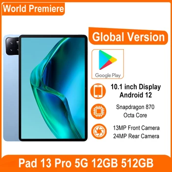 2023 New Pad 13 Pro Tablet 10 Inch 120Hz WQHD+ Display Tablete Android 12 Snapdragon 870 10000mAh 12GB 512GB 5G GPS Tablets Pc