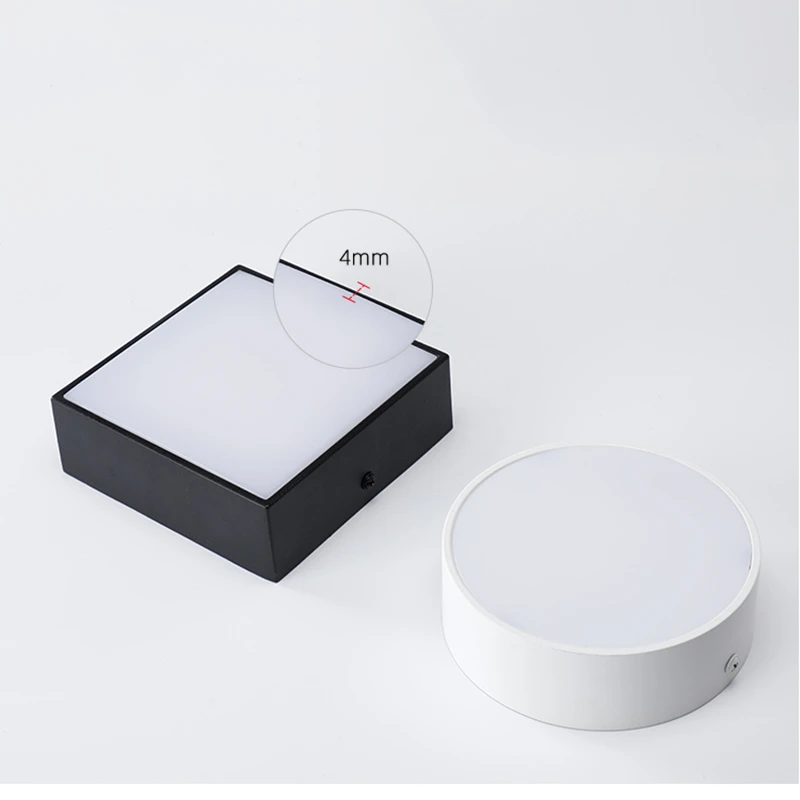 $18.33 1PCS Black Light White Light Surface Mount LED Panel Bulb Round Square 16w 24w 30w LED Ceiling Light Down Light AC110v-220V