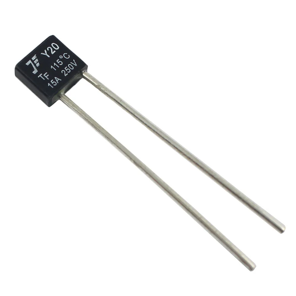 5pcs RH Y20 Thermal Fuse 115 Degree 250V 10A 15A Black Square Temperature Switch 115C | Fuses